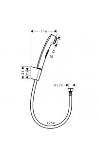 купить Гигиенический душ Hansgrohe 32129000 Хром в EV-SAN.RU