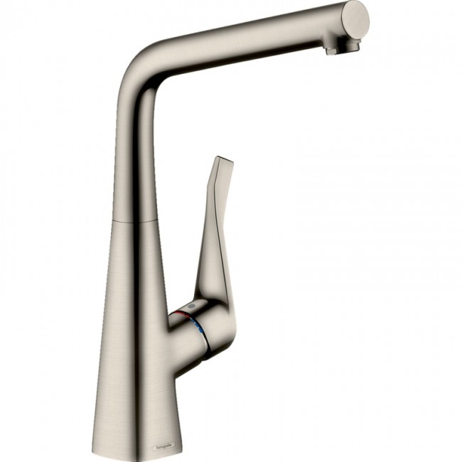 купить Смеситель для кухни Hansgrohe Metris M711-H320 73813800 Сталь в EV-SAN.RU