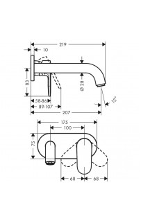 купить Смеситель для раковины Hansgrohe Vernis Shape 71578000 Хром в EV-SAN.RU