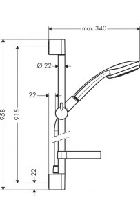 купить Душевой гарнитур Hansgrohe Croma 27771000 Хром в EV-SAN.RU