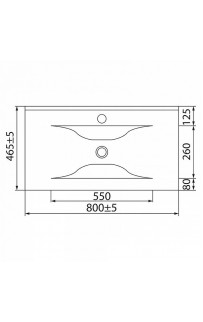 Раковина Iddis 80 0138000i28 Белая