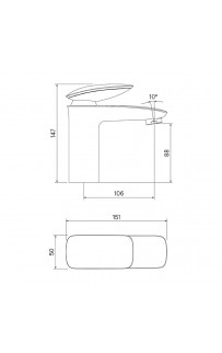 Смеситель для раковины Iddis Stone STOSB00i01 Хром