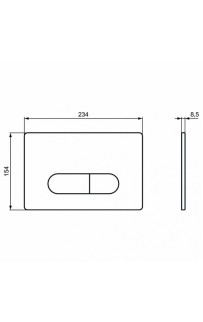 купить Клавиша смыва Ideal Standard Oleas M1 R0115A6 Черная в EV-SAN.RU