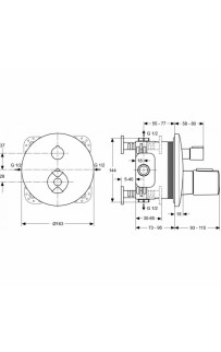 купить Душевая система Ideal Standard Ceratherm BD006XC с термостатом Хром в EV-SAN.RU