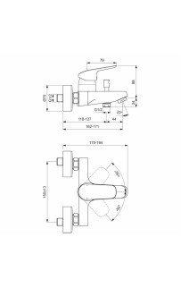 купить Комплект смесителей Ideal Standard Ceraflex BD001AA Хром в EV-SAN.RU