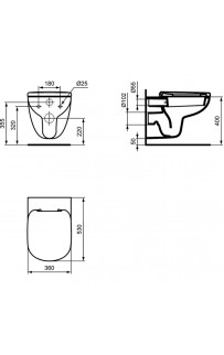 купить Унитаз Ideal Standard Tempo W941106 подвесной с сиденьем Микролифт в EV-SAN.RU