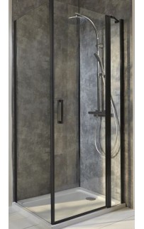 купить Душевая дверь Jacob Delafon Contra Black 90 E22T91-BL профиль Черный стекло прозрачное в EV-SAN.RU