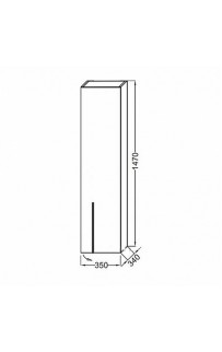 купить Шкаф пенал Jacob Delafon Nouvelle Vague 35 L EB3047G-E73 подвесной Фактурный дуб в EV-SAN.RU