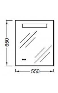 купить Зеркало Jacob Delafon Rythmik Formilia 55 EB1158-NF с подсветкой с часами, подогревом и ИК-выключателем в EV-SAN.RU