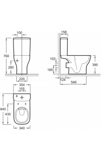 купить Бачок для унитаза Jacob Delafon Struktura ETE212-00 Белый в EV-SAN.RU