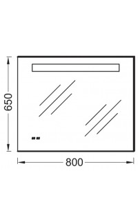 купить Зеркало Jacob Delafon Rythmik Formilia 80 EB1160-NF с подсветкой с часами, подогревом и ИК-выключателем в EV-SAN.RU