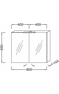 купить Зеркальный шкаф Jacob Delafon 80 EB796RU-E70 с подсветкой Арлингтонский дуб в EV-SAN.RU