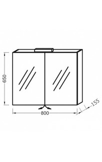 купить Зеркальный шкаф Jacob Delafon Presquile 80 EB928-J5 с подсветкой Белый в EV-SAN.RU