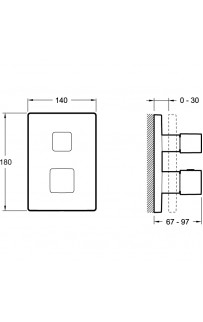 купить Смеситель для душа Jacob Delafon Modulo E75387-CP Хром в EV-SAN.RU