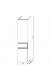 купить Шкаф пенал Jacob Delafon Madeleine 35 EB2069G-J5 L подвесной Белый глянец в EV-SAN.RU