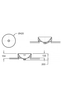 купить Раковина-чаша Jacob Delafon Vox 42 E14800-0 Белая в EV-SAN.RU