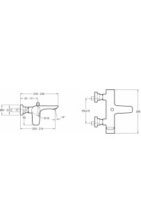 купить Смеситель для ванны Jacob Delafon Aleo E72282-CP Хром в EV-SAN.RU