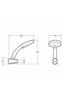 купить Душевой гарнитур Jacob Delafon Citrus E12917-CP Хром в EV-SAN.RU