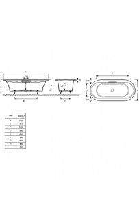 купить Чугунная ванна Jacob Delafon Volute 170x80 E6D037-00 с антискользящим покрытием в EV-SAN.RU