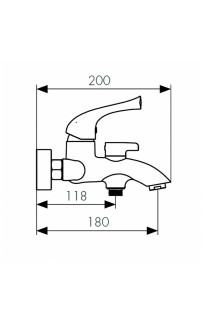 Смеситель для ванны Kaiser Comba 48022 Хром