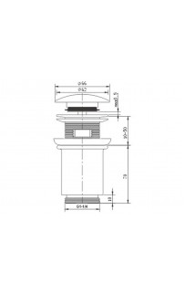 купить Донный клапан Kaiser 8011Bl click-clack Черный в EV-SAN.RU