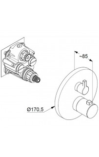 купить Смеситель для душа Kludi Nova Fonte Puristic 208300515 Хром в EV-SAN.RU