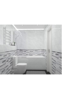 купить Керамический декор Laparet Royal мозаичный белый MM60077 20х60 см в EV-SAN.RU