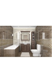 купить Керамический декор Laparet Royal мозаичный коричневый MM60072 20х60 см в EV-SAN.RU