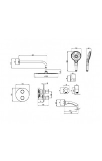 Душевая система Lemark Yeti LM7822С с термостатом Хром