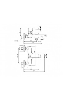 купить Смеситель для ванны Lemark Ursus LM7214BL Черный в EV-SAN.RU