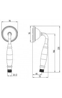 купить Ручной душ Lemark LM8007G Золото в EV-SAN.RU