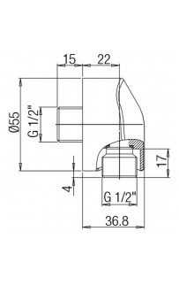 Шланговое подключение Paini Lux 50CR503LP Хром