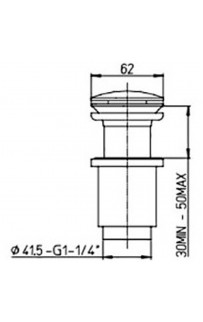 Донный клапан Paini 53CR945SSR Хром глянцевый