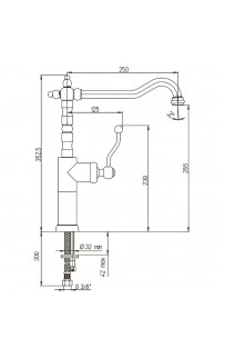 купить Смеситель для кухни Paini Duomo 88F3572LL2SKM Старая бронза в EV-SAN.RU