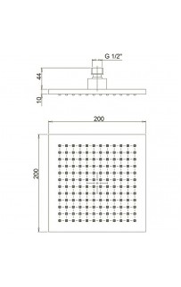 Верхний душ Paini 50CR759Q20EA Хром