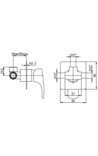 купить Смеситель для душа Paini F1 F1CR690 Хром в EV-SAN.RU