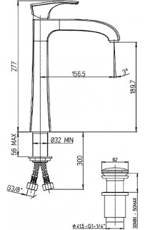 купить Смеситель для раковины Paini Lady 89PA205LLL Сталь в EV-SAN.RU