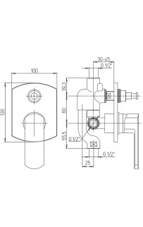 купить Смеситель для душа Paini F1 F1CR691 Хром в EV-SAN.RU