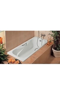 купить Чугунная ванна Roca Malibu 160x75 2310G000R с отверстиями для ручек с противоскользящим покрытием в EV-SAN.RU