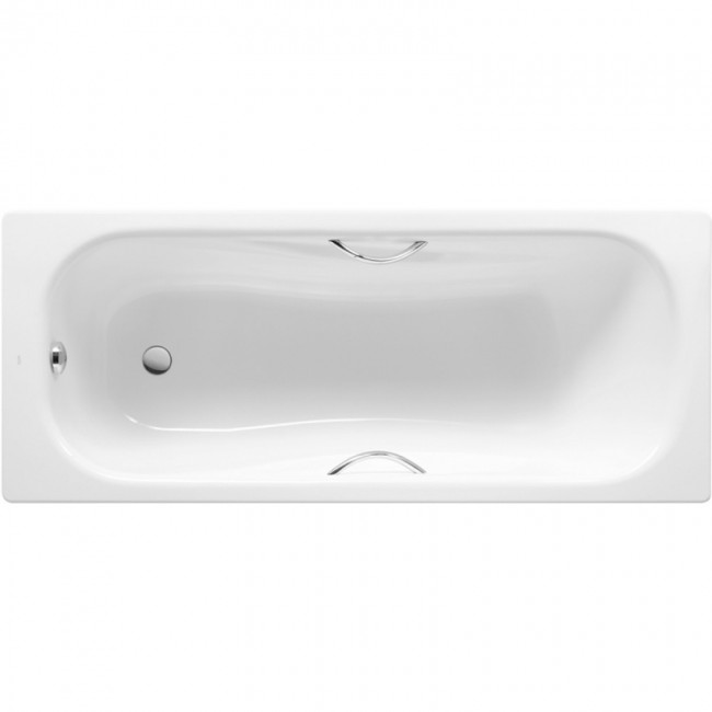 купить Стальная ванна Roca Princess 170x70 2209E0000 с отверстиями для ручек с антискользящим покрытием в EV-SAN.RU