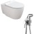 Комплект унитаза с гигиеническим душем Sanitana Coral N444661aosta подвесной с сиденьм Микролифт