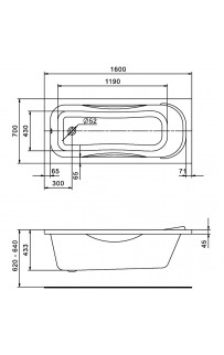 купить Акриловая ванна Santek Тенерифе 160x70 1WH302357 без гидромассажа в EV-SAN.RU