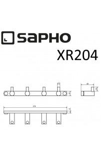 купить Вешалка для полотенец Sapho X-round XR204 Хром в EV-SAN.RU
