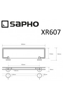 купить Стеклянная полка Sapho X-round XR607 Хром в EV-SAN.RU