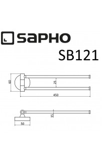 купить Полотенцедержатель Sapho Samba SB121 Хром в EV-SAN.RU