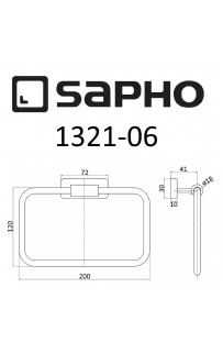 купить Кольцо для полотенец Sapho Olymp 1321-06 Хром в EV-SAN.RU
