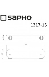 купить Стеклянная полка Sapho Diamond 1317-15 Хром в EV-SAN.RU