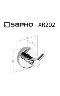 купить Двойной крючок Sapho X-round XR202 Хром в EV-SAN.RU