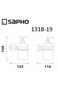 купить Дозатор для жидкого мыла Sapho Diamond 1318-19 Бронза в EV-SAN.RU