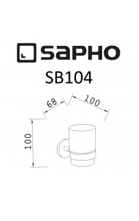 купить Стакан для зубных щеток Sapho Samba SB104 Хром в EV-SAN.RU